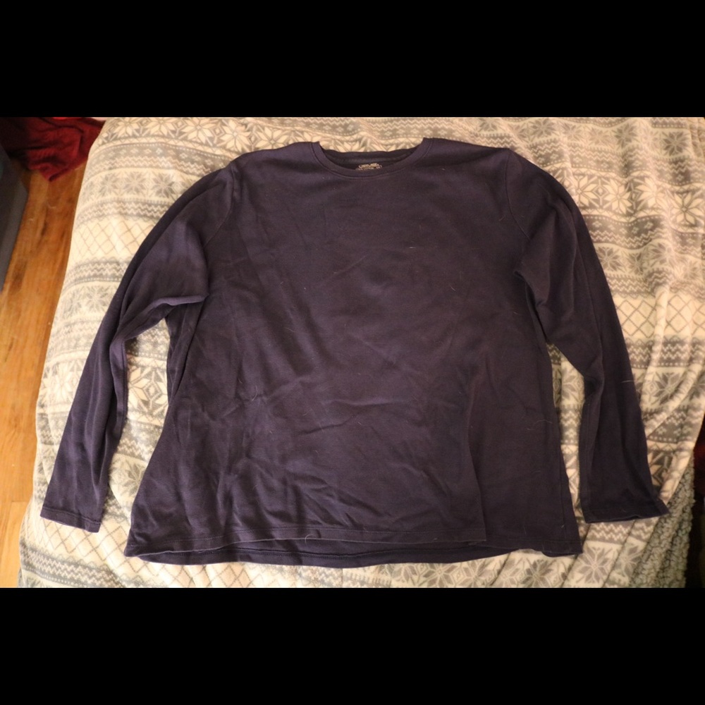 Navy Blue Long Sleeved Vneck